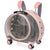 Transparent Pet Backpack Carrier with Wheels for Dogs and Cats
