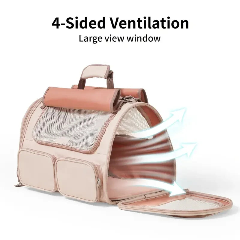 Airline Approved Soft-Sided Pet Carrier Backpack for Cats Dogs