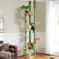 Adjustable Floor-to-Ceiling Cat Tree with Hammock and Condo