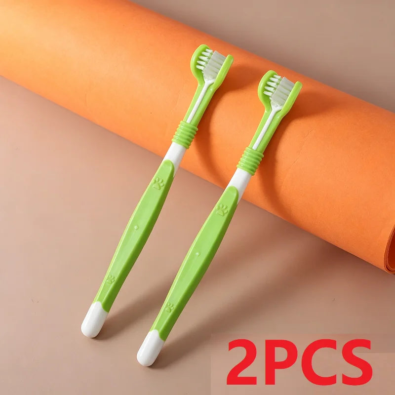 3-Sided Pet Toothbrush Dog Plastic Toothbrush Removing Tartar Cleaning Mouth Pet Care Cat Cleaning Mouth Dog Accessories