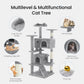 54-Inch Multi-Level Cat Tree Tower with Scratching Posts