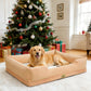 Extra Large Orthopedic Dog Bed with Soft Calming Bolster