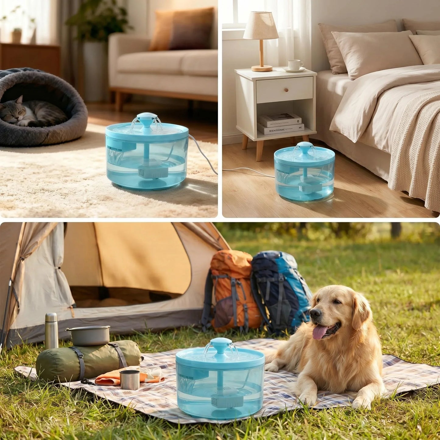 1800mL USB Pet Water Fountain with Automatic Filter System