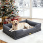 Extra Large Orthopedic Dog Bed with Soft Calming Bolster